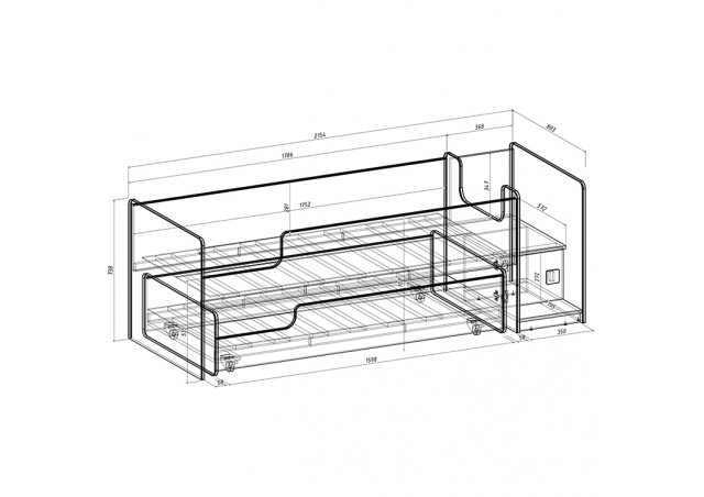 Детская выкатная кровать Легенда К302.41 в Шуе
